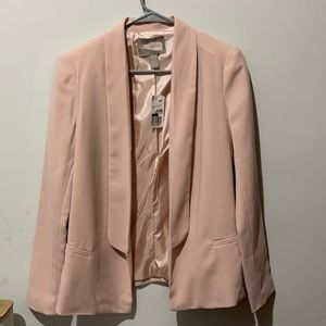 Blush fitted blazer satin lined -NEW